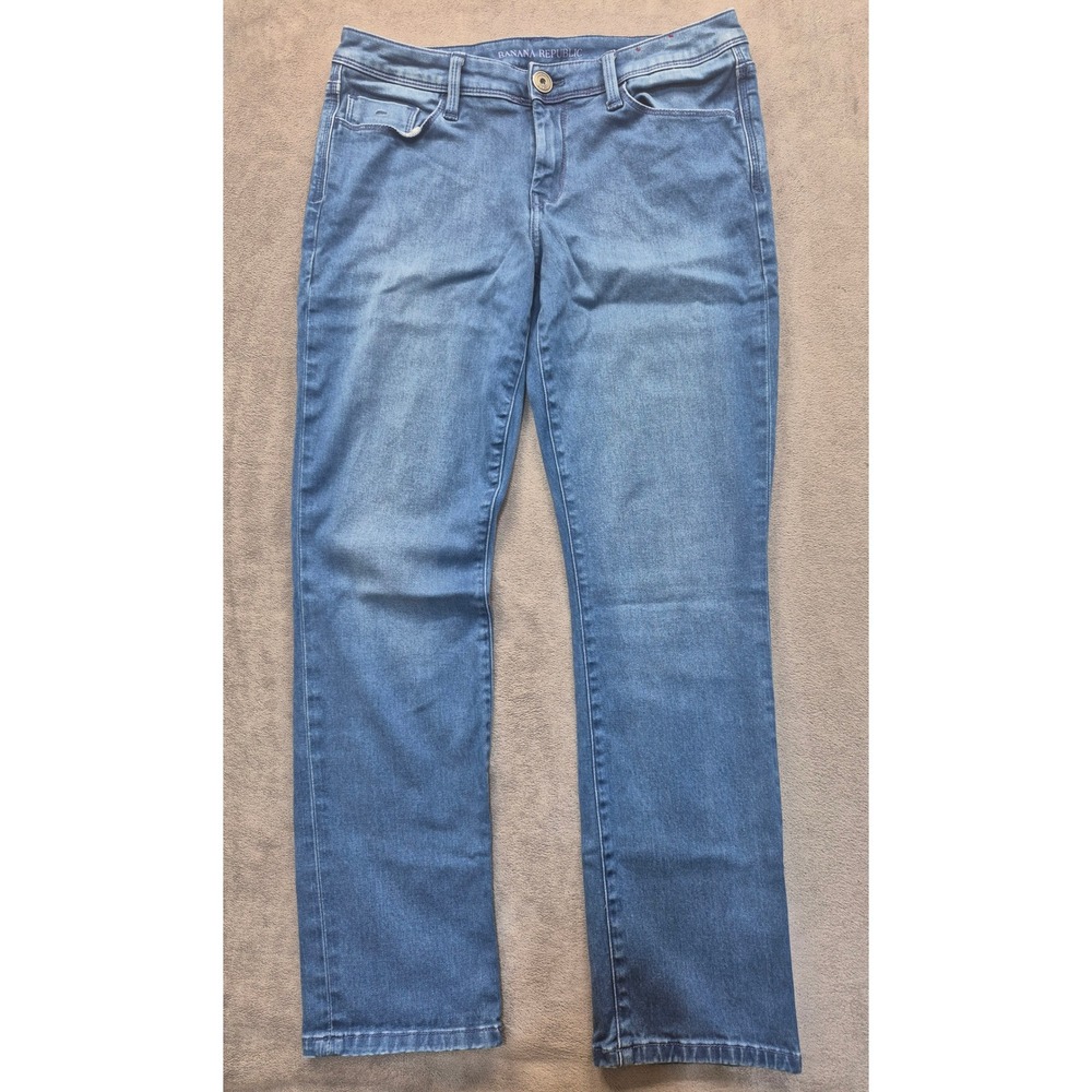 Banana Republic Womens 28 Indigo Skinny Ankle Jeans Blue Stretch Denim Slim